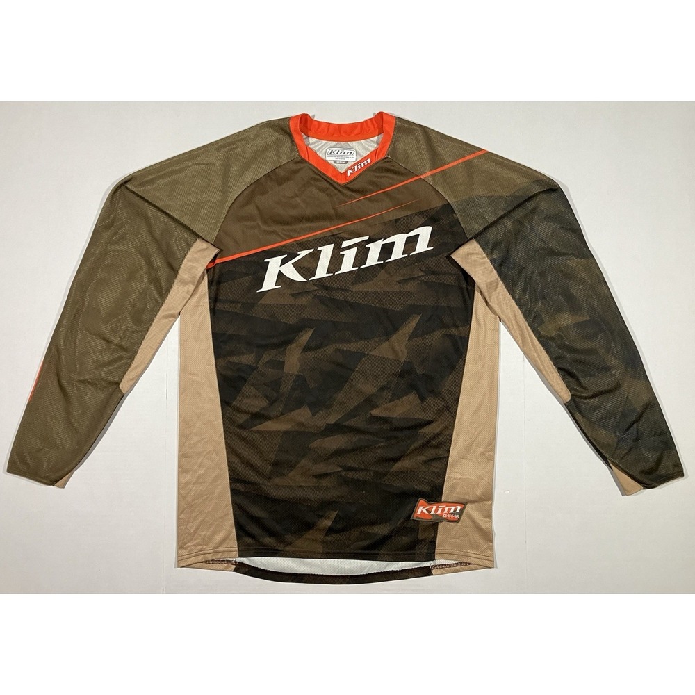 Klim Dakar Riding Jersey Mens Medium Mesh Padded Technical Brown Motorcycle